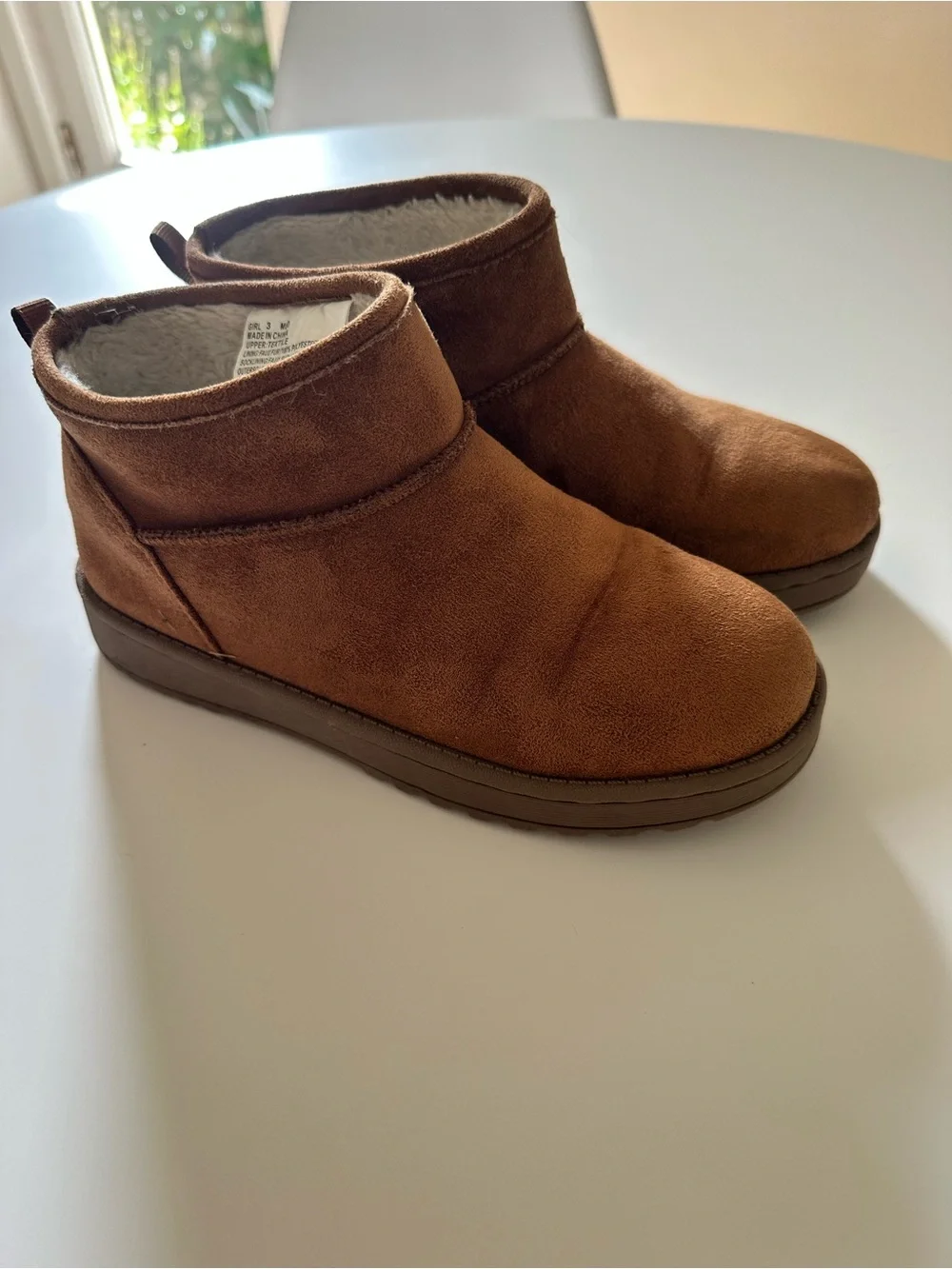 Sonoma Kids Chestnut Brown Suede-Look Slip-On Booties